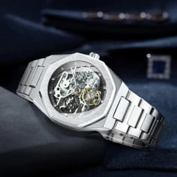 Forsining Business Mechanical Watch for Men Fashion Tourbillon Skeleton Mens Watches Top Brand Luxury Stainless Steel Strap Wristwatches