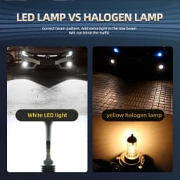 2PCS 16000LM 9006 LED Fog Lamp HB4 LED Fog Lights Bulbs Super Bright 6000K White Automobile Light Fanless Driving Lamp 3570 CSP Fit For Car Motors