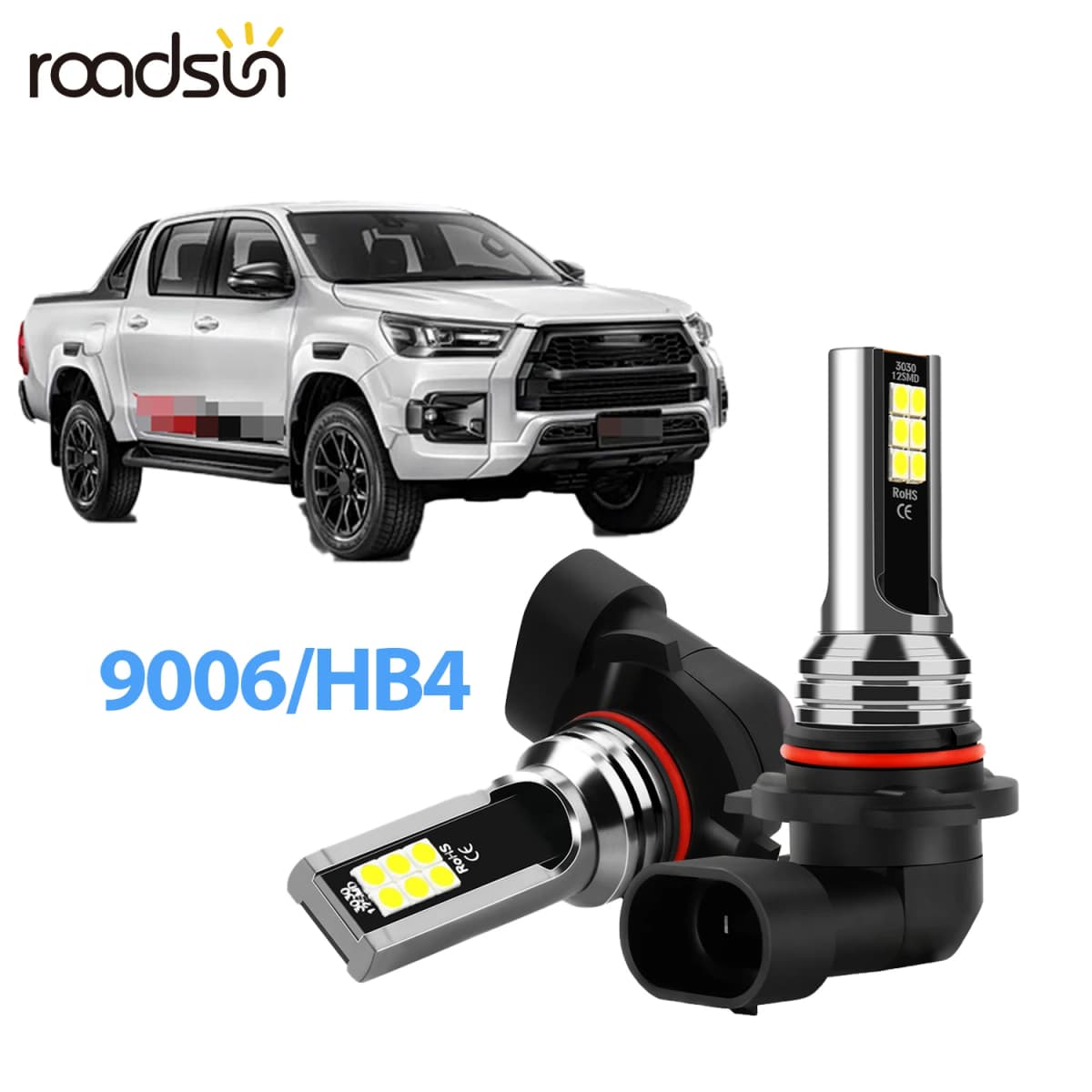 2PCS 16000LM 9006 LED Fog Lamp HB4 LED Fog Lights Bulbs Super Bright 6000K White Automobile Light Fanless Driving Lamp 3570 CSP Fit For Car Motors