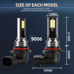2PCS 16000LM 9006 LED Fog Lamp HB4 LED Fog Lights Bulbs Super Bright 6000K White Automobile Light Fanless Driving Lamp 3570 CSP Fit For Car Motors