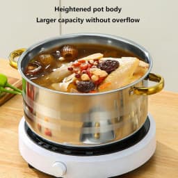 TAIMASI [10pcs Stainless Steel Pot Set] 10pcs Stainless Steel Pot Set, Multi-Size Cooking Pots With 5 POTS + 5 LIDS | Deep Stock Pot, Suitable For Home And Restaurant Cooking, Soups, Hot Pots, Noodles, Pasta, Seafood Soups Christmas Thanksgiving Kitchen