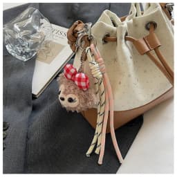 Star Print Drawstring Bucket Bag for Women, Braided Wide Shoulder Strap, Detachable Plush Doll Pendant, Mini Crossbody Bucket Purse, Multiple Colors Available