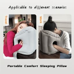 Neck Support Pillow, Inflatable Travel Pillow, Inflatable Neck Pillow Suitable For Sleep, Supporting The Head, Neck, And Lumbar Spine. Suitable For Airplanes, Cars, And RVs. Foldable For Storage, For Camping