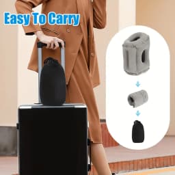 Neck Support Pillow, Inflatable Travel Pillow, Inflatable Neck Pillow Suitable For Sleep, Supporting The Head, Neck, And Lumbar Spine. Suitable For Airplanes, Cars, And RVs. Foldable For Storage, For Camping