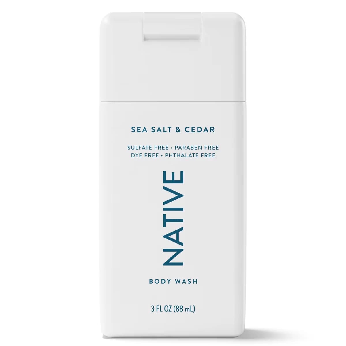 Native Body Wash Sea Salt Cedar 3oz Sulfate Paraben Free Travel Size Moisturizing Normal Skin