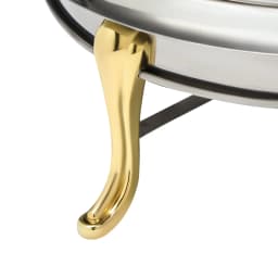 Round Stainless Steel Chafing Dish Buffet Warmer Set 2.5L with Support Frame & Glass Lid, Portable Food Server for Party Banquet