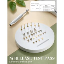 18G Flat Back Stud Earrings for Women - Hypoallergenic Surgical Steel Internal Thread Stud Piercing Jewelry for Tragus Helix Cartilage Conch Nose 6MM 8MM 10MM Lip Labret Medusa Piercing