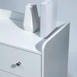 Zoyiancy White 4 Drawer Wooden Dresser Cabinet, Modern Small Space Storage Chest With Silver Knobs