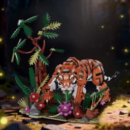 1650Pcs King Tiger Building Blocks Set, Jungle King Creative Desktop Decor, Christmas Birthday Gift for Adults
