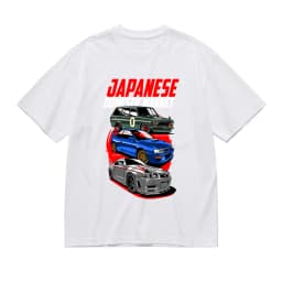 Oversized Black AE86 JDM Car T-Shirt Men's Anime Manga Graphic Tee Casual Streetwear Racing Shirt