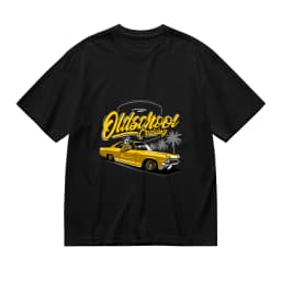 Oversized Black AE86 JDM Car T-Shirt Men's Anime Manga Graphic Tee Casual Streetwear Racing Shirt