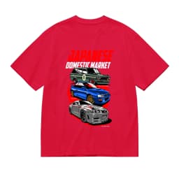 Oversized Black AE86 JDM Car T-Shirt Men's Anime Manga Graphic Tee Casual Streetwear Racing Shirt