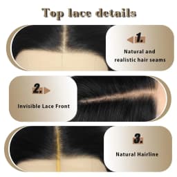 28inch 13*4*1 Synthetic Lace Front Wig Straight Hair Wigs for Women, Black Straight Hair Wigs / Ombre Brown Straight Hair Wigs for Women Daily Use, Natural Hair Line,Sliky Straight Hair, Can Be Used Flat Iron