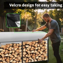 Waterproof Firewood Rack Cover Outdoor Firewood Log Rack Cover Fireplace Wood Storage Heavy Duty Wood Holder Cover for Indoor and Outdoor