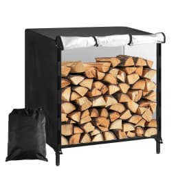 Waterproof Firewood Rack Cover Outdoor Firewood Log Rack Cover Fireplace Wood Storage Heavy Duty Wood Holder Cover for Indoor and Outdoor