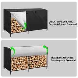Waterproof Firewood Rack Cover Outdoor Firewood Log Rack Cover Fireplace Wood Storage Heavy Duty Wood Holder Cover for Indoor and Outdoor
