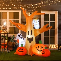 7.5' Cute Decorative Outdoor Halloween Inflatable Creepy Haunted Tree Yard