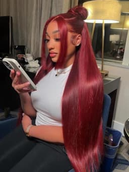 HD 13x6 Lace Frontal Wigs 99J Burgundy Straight Human Hair 13x4 Lace Front Wigs Pre-Pre plucked Red Wine Colored Human Hair Wigs for Women