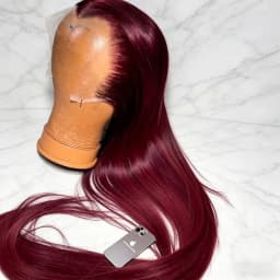 HD 13x6 Lace Frontal Wigs 99J Burgundy Straight Human Hair 13x4 Lace Front Wigs Pre-Pre plucked Red Wine Colored Human Hair Wigs for Women