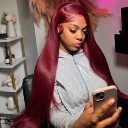 HD 13x6 Lace Frontal Wigs 99J Burgundy Straight Human Hair 13x4 Lace Front Wigs Pre-Pre plucked Red Wine Colored Human Hair Wigs for Women