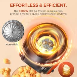Popcorn Machine, 12-Cup Hot Air Popcorn Popper, Oil-Free, Red