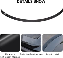 Spoiler for 2025 2026 2027 Tesla Model Y Juniper Rear Spoiler Wing ABS OEM Rear Trunk Lip Sporty Appearance for Tesla Model Y Juniper (Standard & Premium) Accessories Not for Model Y L