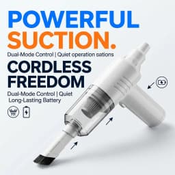 Portable Mini Wireless Vacuum Cleaner USB Rechargeable High Power Handheld Vacuum For Auto Car Home Desktop Computer Dust Cleaning
