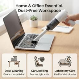 Portable Mini Wireless Vacuum Cleaner USB Rechargeable High Power Handheld Vacuum For Auto Car Home Desktop Computer Dust Cleaning