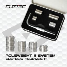 Cuetec Acueweight Pool Cue Weight Bolts, 4 Pack Replacement Cue Weights 0.3oz/0.5oz/1.0oz/1.5oz, Professional Billiard Cue