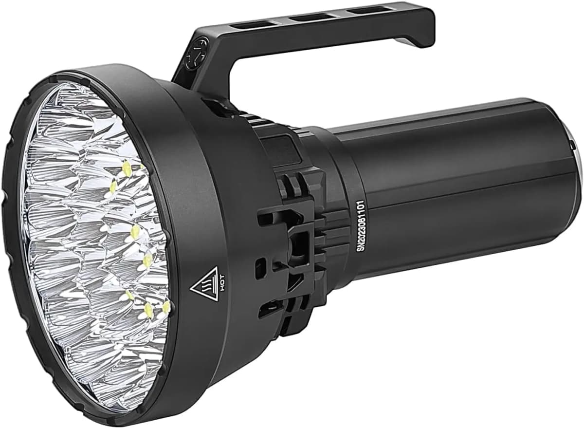 IMALENT MS32 Brightest Flashlight 200,000 Lumens 1618 Meters Beam Distance, Powerful Rechargeable Light with OLED Display & 8 Modes for Outdoor Emergency, Camping, Rescue