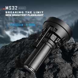 IMALENT MS32 Brightest Flashlight 200,000 Lumens 1618 Meters Beam Distance, Powerful Rechargeable Light with OLED Display & 8 Modes for Outdoor Emergency, Camping, Rescue