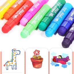 TBC The Best Crafts Paint Sticks for Kids Ages 2-8, 12 Classic Colors Washable, Non-toxic, Tempera Paint Sticks for Crafts, Art Supplies, and Birthday Gifts