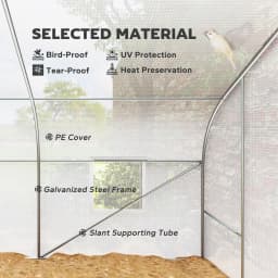 19.5'X10'X7' Walk-In Greenhouse Outdoor Tunnel Greenhouse, White