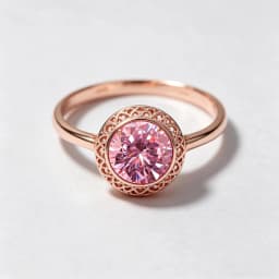 Round Brilliant Cut Pink Loose Gemstone, Brilliant Faceted Sparkling Polished Round Pink Loose Stone for Ring Pendant Earrings Jewelry Making DIY Craft Gemstone Gift