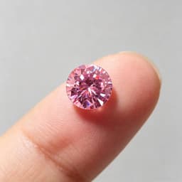 Round Brilliant Cut Pink Loose Gemstone, Brilliant Faceted Sparkling Polished Round Pink Loose Stone for Ring Pendant Earrings Jewelry Making DIY Craft Gemstone Gift