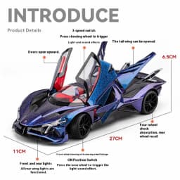 Large 1/18 scale Apollo EVO car model Metal die cast supercar adult collectible ornaments for boys birthday gifts