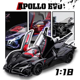 Large 1/18 scale Apollo EVO car model Metal die cast supercar adult collectible ornaments for boys birthday gifts