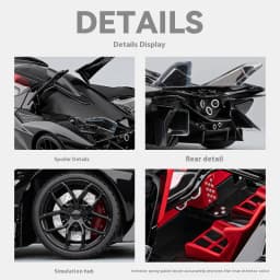 Large 1/18 scale Apollo EVO car model Metal die cast supercar adult collectible ornaments for boys birthday gifts