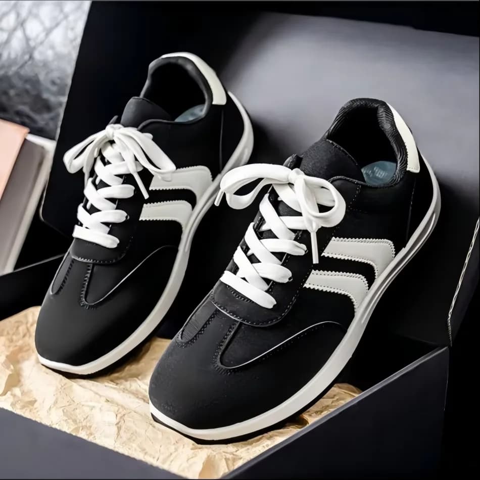 Women Retro Striped Suede Sneakers Lace Up Low Top Casual Shoes Comfort Soft Sole Non Slip Walking Trainers Multicolor Fashion All Match Daily Outdoor Sports Footwear For Ladies All Seasons Daily Wear