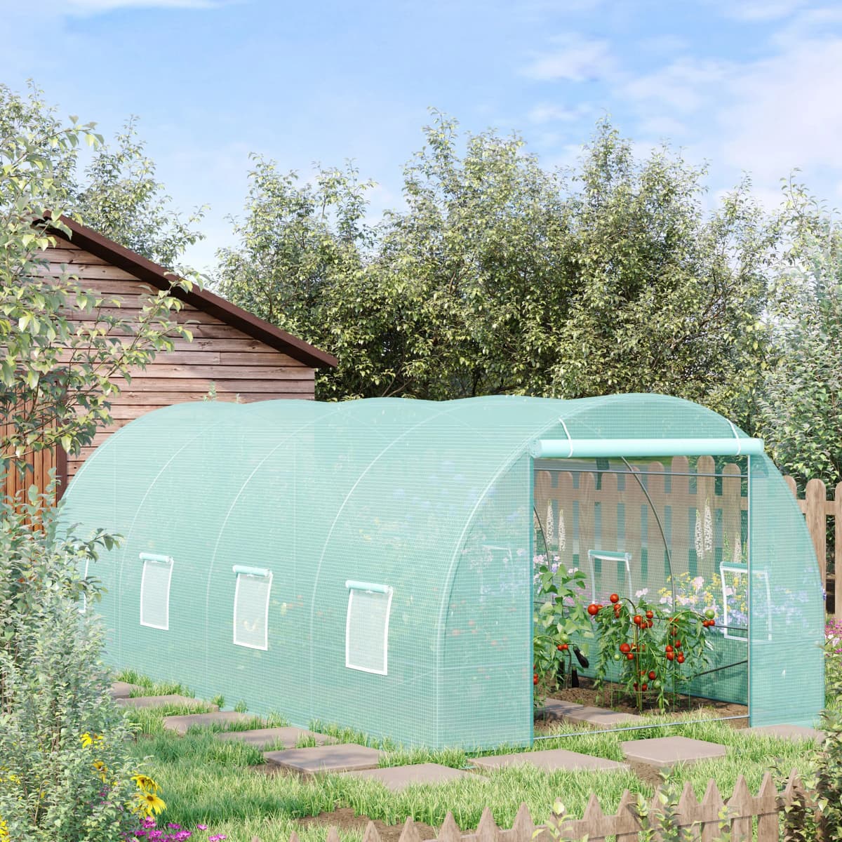 20X10X7 Feet Heavy-Duty Walk-In Greenhouse for Outdoor Plant and Vegetable Cultivation