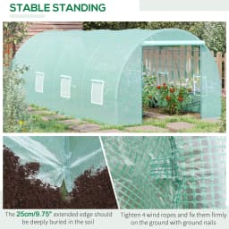20X10X7 Feet Heavy-Duty Walk-In Greenhouse for Outdoor Plant and Vegetable Cultivation