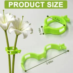 Gardening application, plastic material, bright green color, 150 pcs plant support clips with 3 adjustable ties for tomato, gra