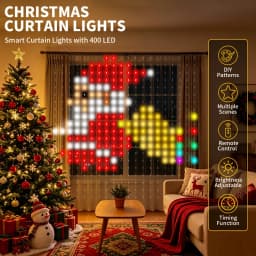 Smart LED Pixel Screen Lights—Supports App Control and Allows for Custom Patterns and Text; RGB Color-Changing Night Lights, Perfect for Outdoor Garden Parties, Weddings, Christmas, Halloween, and Holiday Home Decor