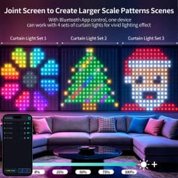 Smart LED Pixel Screen Lights—Supports App Control and Allows for Custom Patterns and Text; RGB Color-Changing Night Lights, Perfect for Outdoor Garden Parties, Weddings, Christmas, Halloween, and Holiday Home Decor