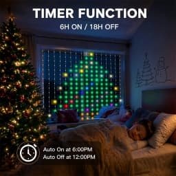 Smart LED Pixel Screen Lights—Supports App Control and Allows for Custom Patterns and Text; RGB Color-Changing Night Lights, Perfect for Outdoor Garden Parties, Weddings, Christmas, Halloween, and Holiday Home Decor