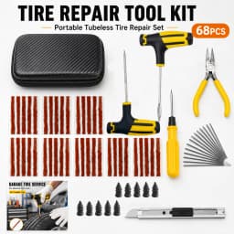 Car Motorcycle Tire Repair Kit Car Puncture Plug Tools Tyre Puncture Emergency for Tire Strips Stirring Glue Repair Tool Kit