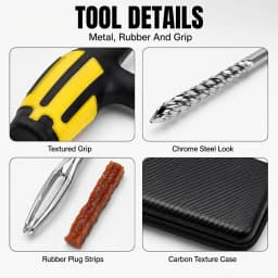 Car Motorcycle Tire Repair Kit Car Puncture Plug Tools Tyre Puncture Emergency for Tire Strips Stirring Glue Repair Tool Kit