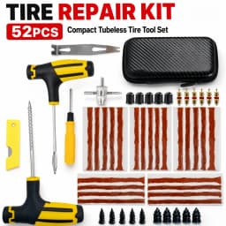 Car Motorcycle Tire Repair Kit Car Puncture Plug Tools Tyre Puncture Emergency for Tire Strips Stirring Glue Repair Tool Kit
