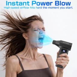 Car Air Duster Vacuum Cleaner Electric Dust Collector Leaf Blower Turbo Fan Cleaning Tools Hair Dryer Auto Accessories for Truck RV SUV Universal