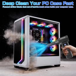 Car Air Duster Vacuum Cleaner Electric Dust Collector Leaf Blower Turbo Fan Cleaning Tools Hair Dryer Auto Accessories for Truck RV SUV Universal